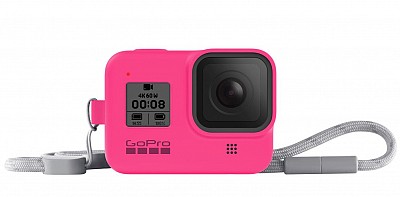 GoPro HERO8 Sleeve & Lanyard Electric Pink