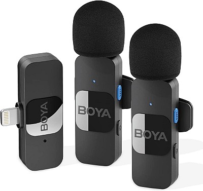 Boya BY-V2 Wireless Lavalier Microphone for iPhone Lightning (2 person)