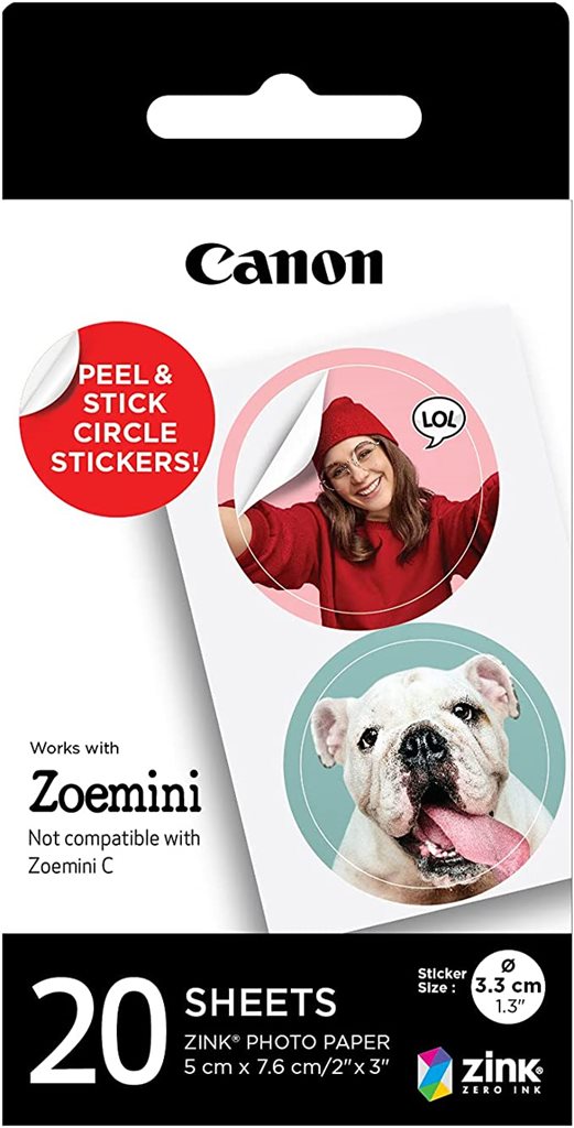 Canon Zink Circle Photo Paper 2x3 20 Sheets>Instant www.katerelos.gr