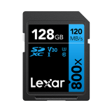 Lexar High Performance SDXC 128GB 800x UHS-I V30 U3 BLUE Series