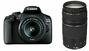 Canon EOS 2000D Kit 18-55mm IS II + 75-300mm DC III