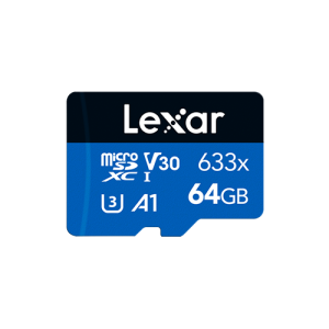 Lexar High Performance microSDXC 64GB 633x UHS-I BLUE Series + adapter