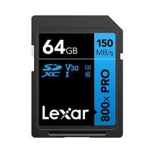 Lexar High Performance SDXC 64GB 800x PRO UHS-I V30 BLUE Series