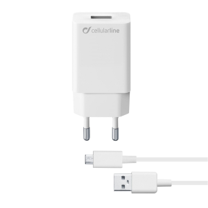 Cellular Line Charger Set for Samsung USB-A with cable micro USB 10W white