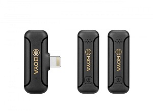 Boya BY-WM3T2-D2 Mobile Wireless Mic for iOS iPhone (2 transmitters, 2 person vlog)