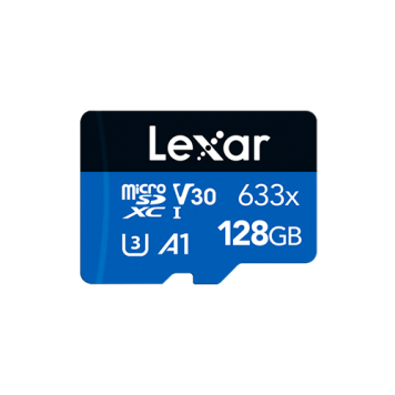 Lexar High Performance microSDXC 128GB 633x UHS-I BLUE Series + adapter