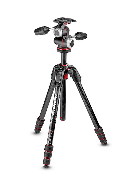 Manfrotto MK190GOC4-3WX Carbon Tripod with 3Way Head