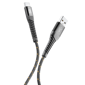 Cellular Line Tetra Force Cable USB to USB-C 2m black