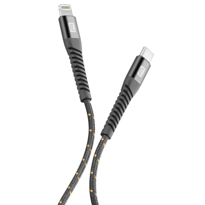 Cellular Line Tetra Force Cable USB-C to Lightning 1.2m black